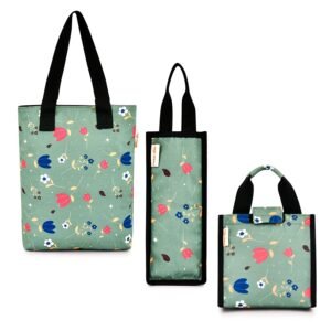 Ember Tote Lunch Box Combo (Green) (Set of 3 bags)