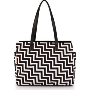 Ember Tote Black and White Tote Bag