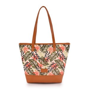 Ember Tote Tropical Leaf (Light) Printed Tote Bags